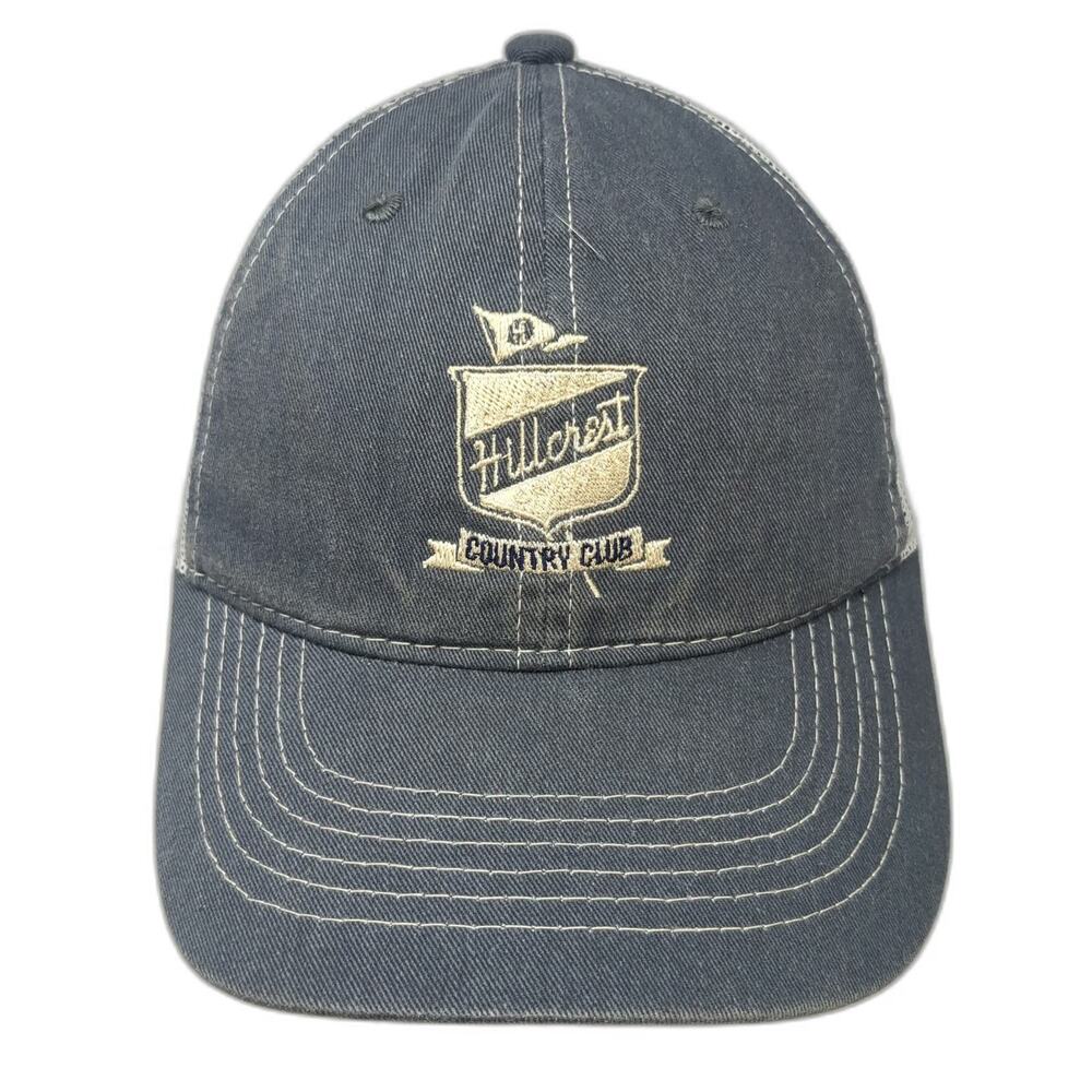 Town Talk Trucker Hat Blue One Size Mesh Snapback Hillcrest Country Club Golf